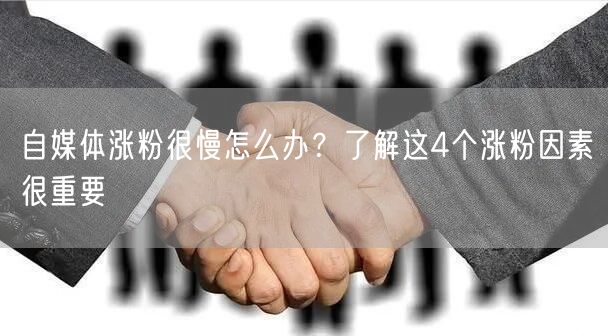 自媒体涨粉很慢怎么办?了解这4个涨粉因素很重要
