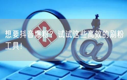 想要抖音爆粉?试试这些高效的刷粉工具!