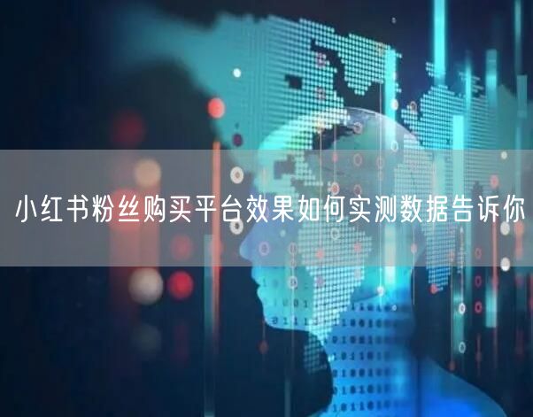 小红书粉丝购买平台效果如何实测数据告诉你