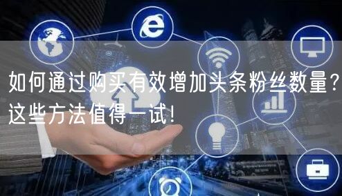 如何通过购买有效增加头条粉丝数量？这些方法值得一试！