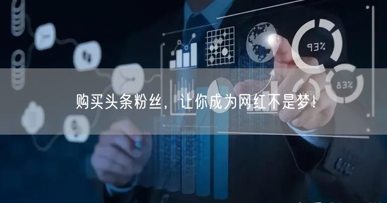 购买头条粉丝，让你成为网红不是梦！