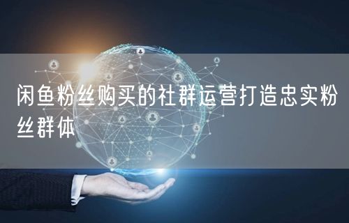 闲鱼粉丝购买的社群运营打造忠实粉丝群体