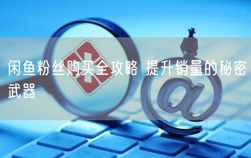 闲鱼粉丝购买全攻略 提升销量的秘密武器
