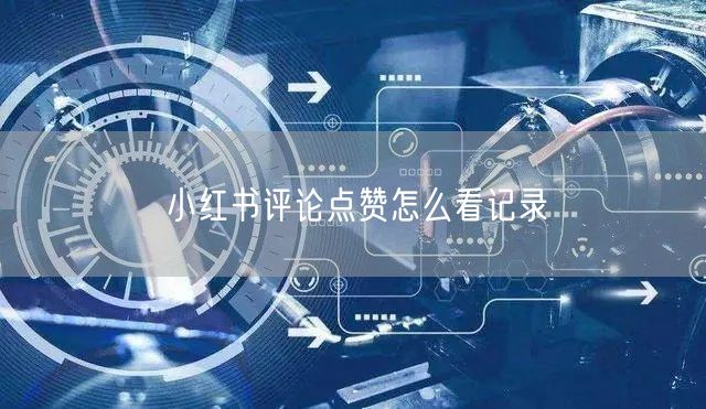 小红书评论点赞怎么看记录