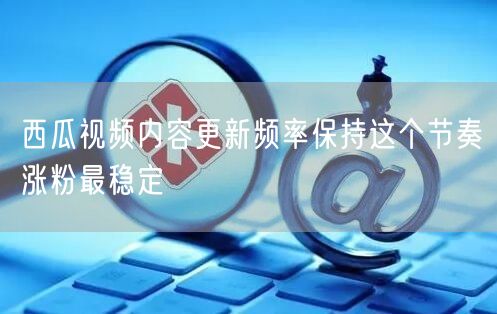 西瓜视频内容更新频率保持这个节奏涨粉最稳定