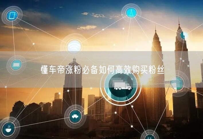 懂车帝涨粉必备如何高效购买粉丝