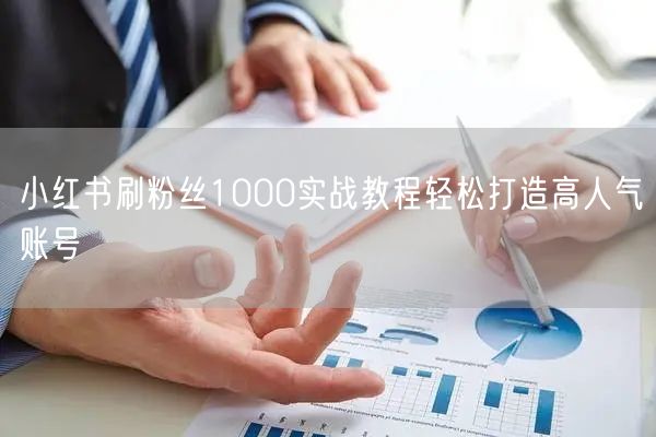 小红书刷粉丝1000实战教程轻松打造高人气账号