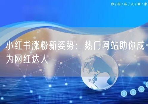 小红书涨粉新姿势：热门网站助你成为网红达人
