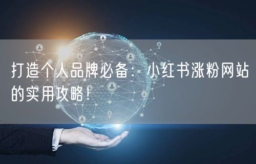 打造个人品牌必备:小红书涨粉网站的实用攻略!