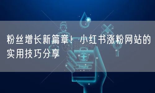 粉丝增长新篇章!小红书涨粉网站的实用技巧分享