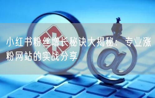 小红书粉丝增长秘诀大揭秘:专业涨粉网站的实战分享