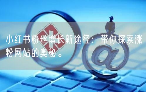 小红书粉丝增长新途径:带你探索涨粉网站的奥秘。