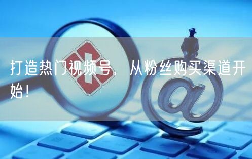 打造热门视频号，从粉丝购买渠道开始！