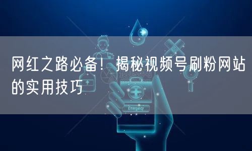 网红之路必备!揭秘视频号刷粉网站的实用技巧