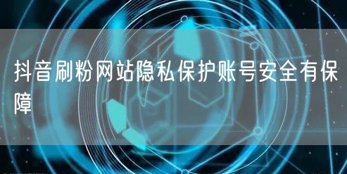 抖音刷粉网站隐私保护账号安全有保障