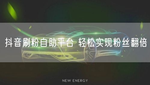 抖音刷粉自助平台 轻松实现粉丝翻倍