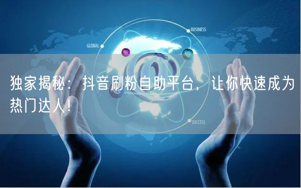 独家揭秘：抖音刷粉自助平台，让你快速成为热门达人！