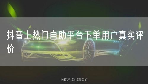 抖音上热门自助平台下单用户真实评价