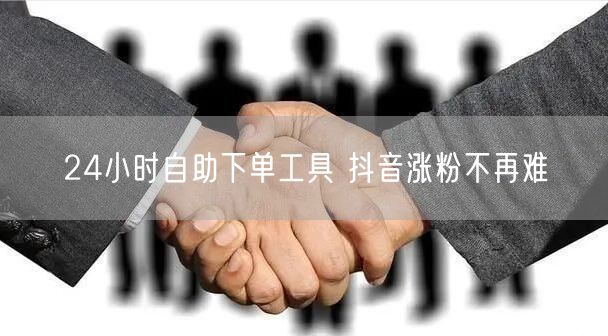 24小时自助下单工具 抖音涨粉不再难