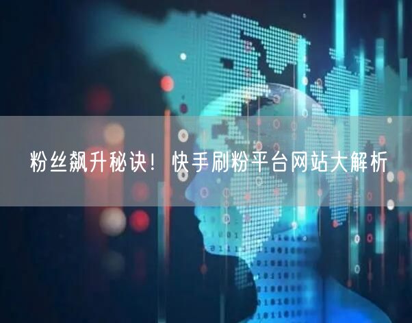 粉丝飙升秘诀！快手刷粉平台网站大解析