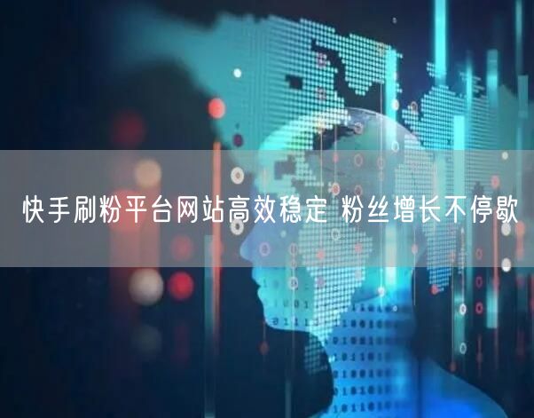 快手刷粉平台网站高效稳定 粉丝增长不停歇