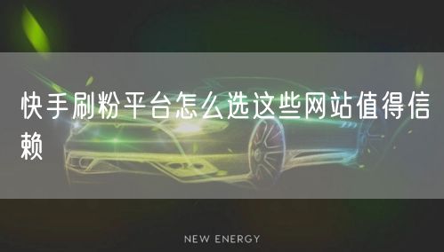快手刷粉平台怎么选这些网站值得信赖
